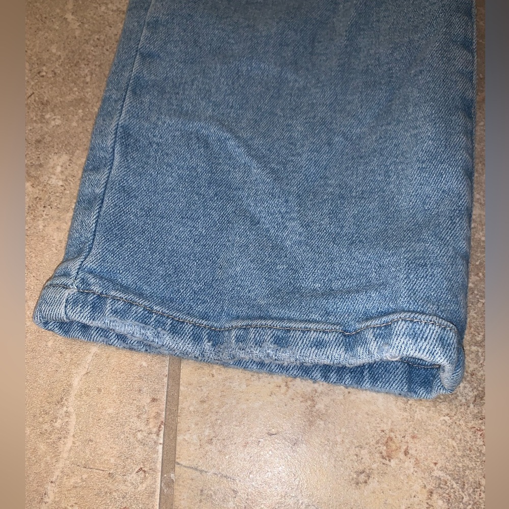 Just Black Denim Light Blue Wash Distressed Knee Design Straight Leg - Size 29 - Picture 8 of 15